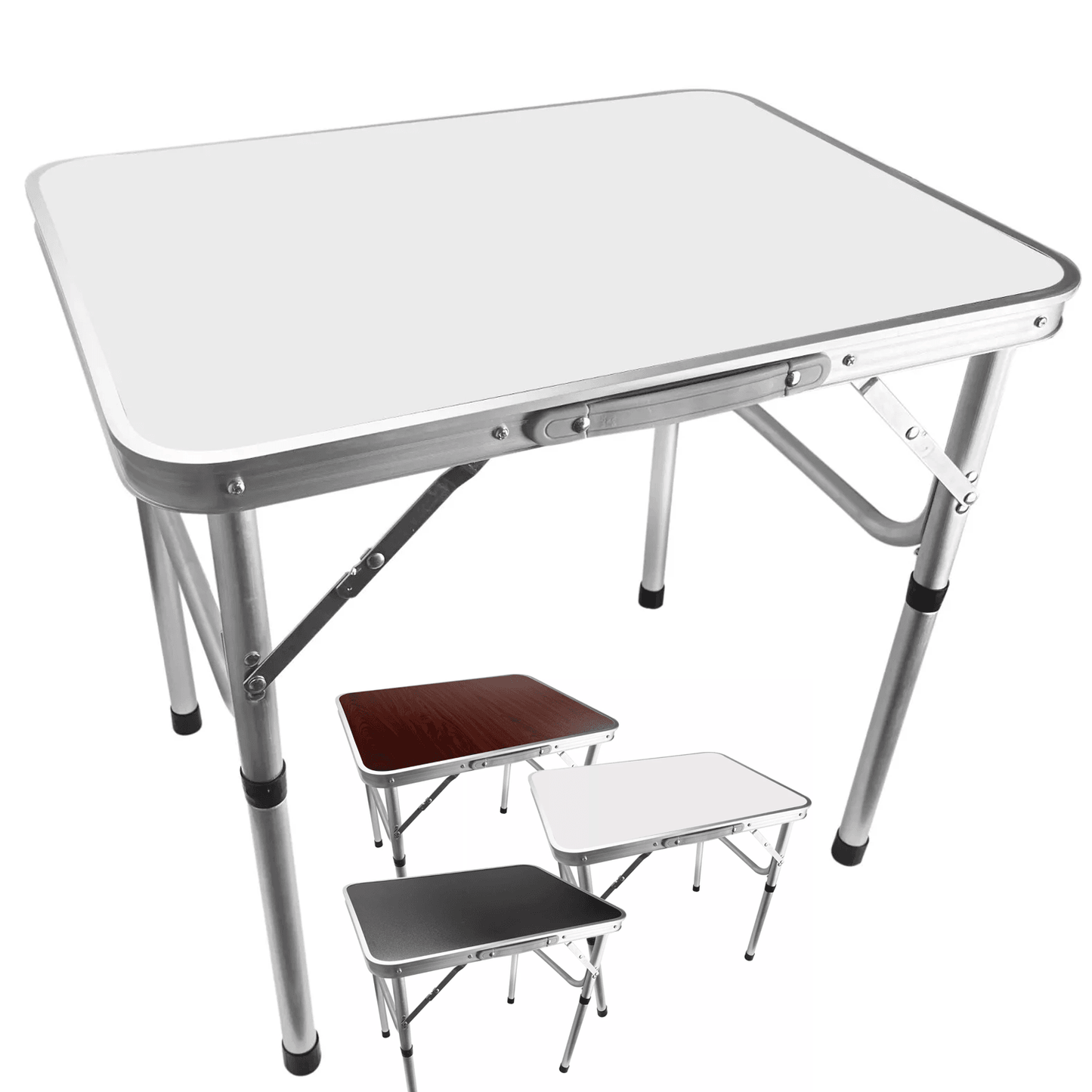Aluminium Foldable Camping Table - Portable Outdoor Picnic & BBQ Table with Carry Handle Outdoor Recreation - Tophatter Daily Deals