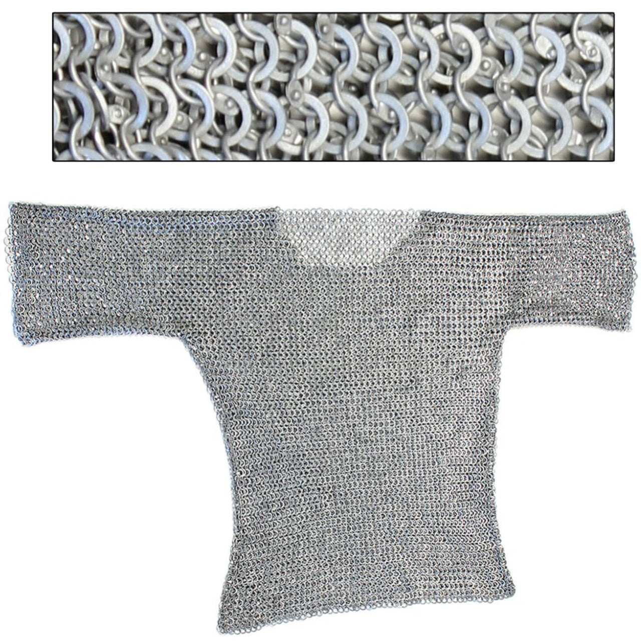Re-enactment Aluminum Haubergeon Chainmail Large Medieval armor - Tophatter Daily Deals