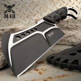 M48 Conflict Cleaver With Vortec Sheath - 2Cr13 Cast Stainless Steel Blade, Injection Molded Nylon Handle, Open Ring Pommel - Length 11 1/4” - Tophatter Daily Deals