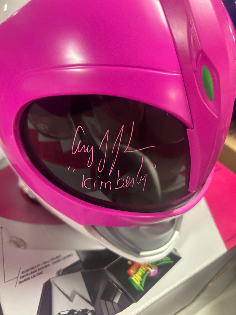 Amy Jo Johnson Signed Pink Power Ranger Helmet - SWAU Authenticated Helmet - Tophatter Daily Deals