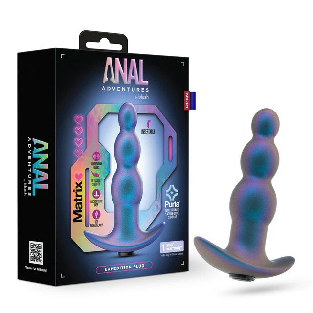 Anal Adventures Matrix Expedition Plug (Lunar Blue) – Beginner-Friendly Anal Trainer > Anal Range > Butt Plugs - Tophatter Daily Deals