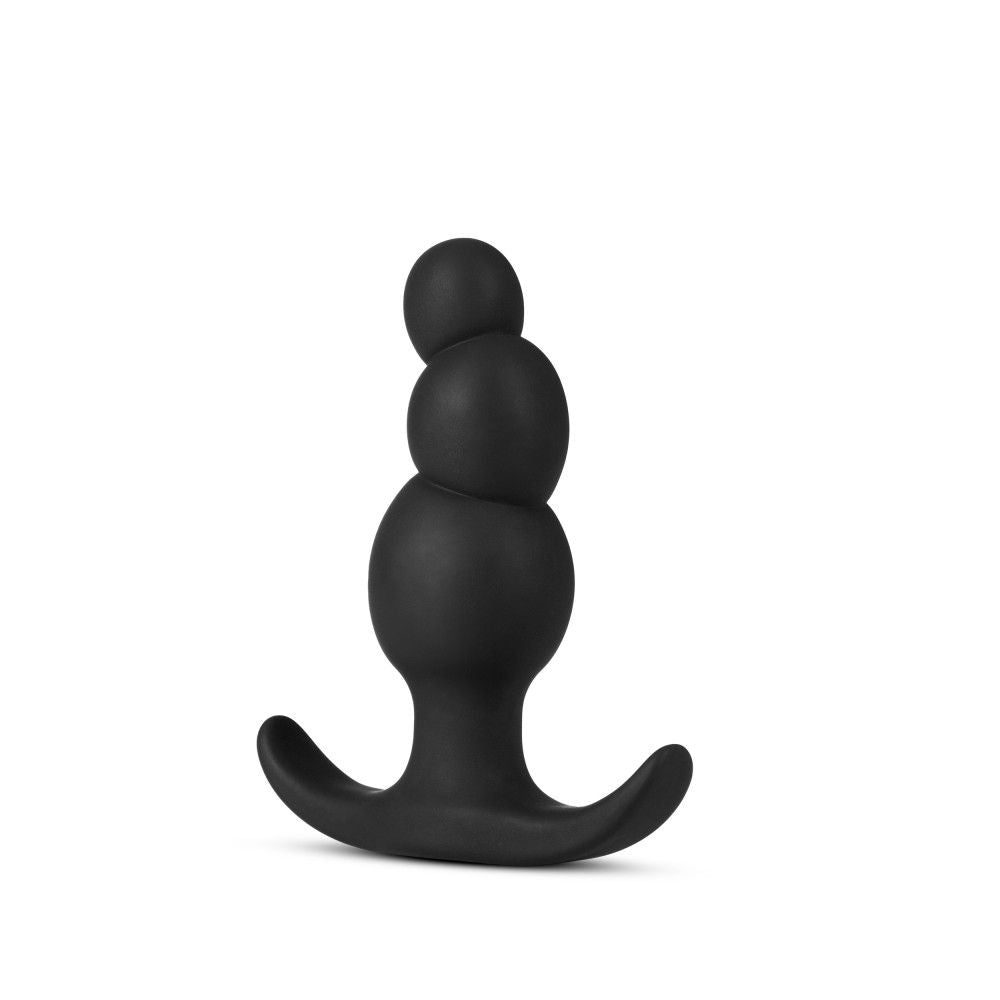 Anal Adventures Platinum Stacked Silicone 3.2 Inch Anal Plug Black > Anal Range > Butt Plugs - Tophatter Daily Deals