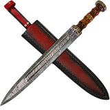 Ancient Conflict Roman Gladius Damascus Steel Sword Swords - Tophatter Daily Deals