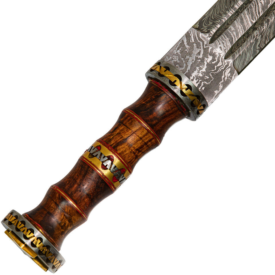Ancient Conflict Roman Gladius Damascus Steel Sword Swords - Tophatter Daily Deals