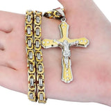 Men's Gold Cross Pendant Necklace Necklaces - Tophatter Daily Deals