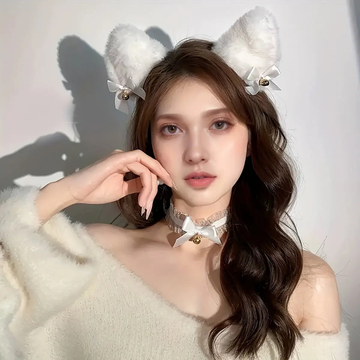 Animal Faux Fur Dogs And Cats Ears Headband, With Bell Cute Elastic Hair Accessories, Halloween Cosplay Costume Party Decor For Girls - Tophatter Daily Deals