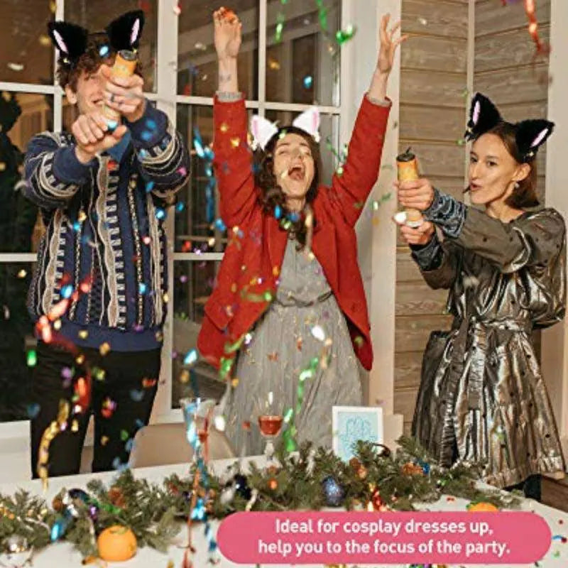 Animal Faux Fur Dogs And Cats Ears Headband, With Bell Cute Elastic Hair Accessories, Halloween Cosplay Costume Party Decor For Girls - Tophatter Daily Deals