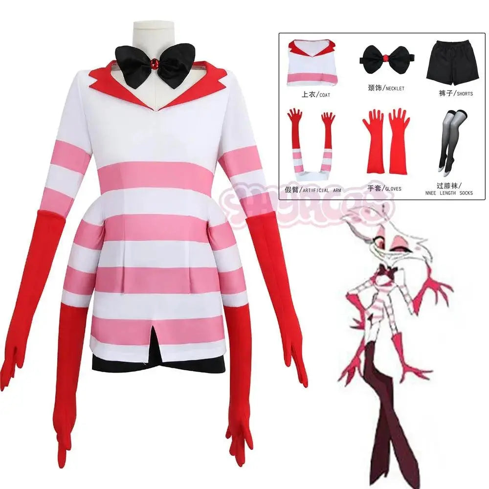 Anime Angel Dust Cosplay Costume Socks Suit Four Arms Demon Uniform Halloween Party Con Outfit 6PCS Glove Sock Accessories Costume - Tophatter Daily Deals