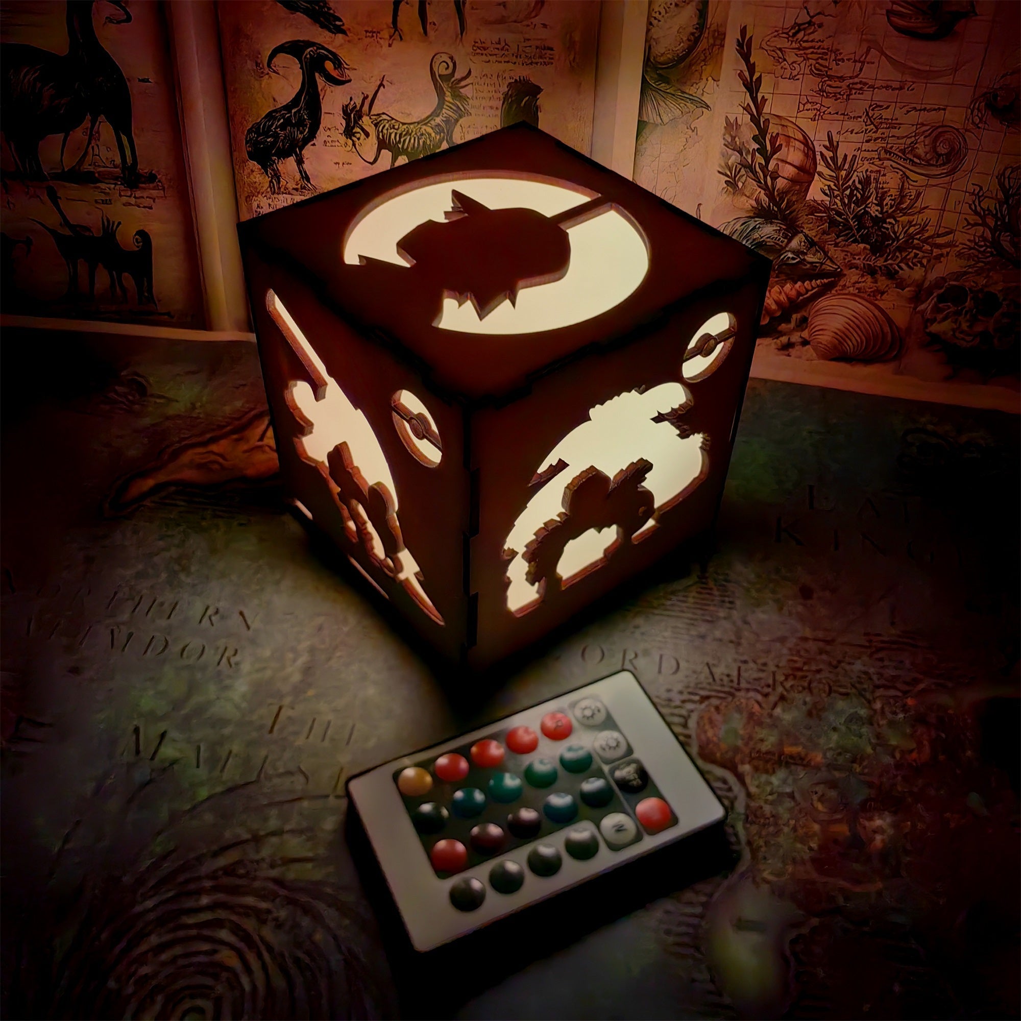 Anime Cute Pet Inspired Wood Cube Light Desk Decor - Tophatter Daily Deals