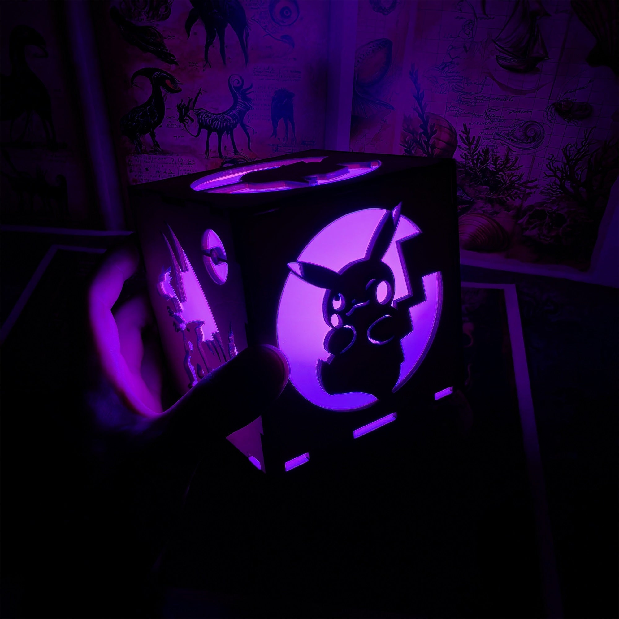 Anime Cute Pet Inspired Wood Cube Light Desk Decor - Tophatter Daily Deals