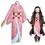 Anime Demon Slayer Kamado Nezuko Cosplay Costume Kimono Kimetsu No Yaiba Cosplay Wigs Hairs Halloween Carnival Women Outfit - Tophatter Daily Deals