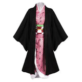 Anime Demon Slayer Kamado Nezuko Cosplay Costume Kimono Kimetsu No Yaiba Cosplay Wigs Hairs Halloween Carnival Women Outfit - Tophatter Daily Deals
