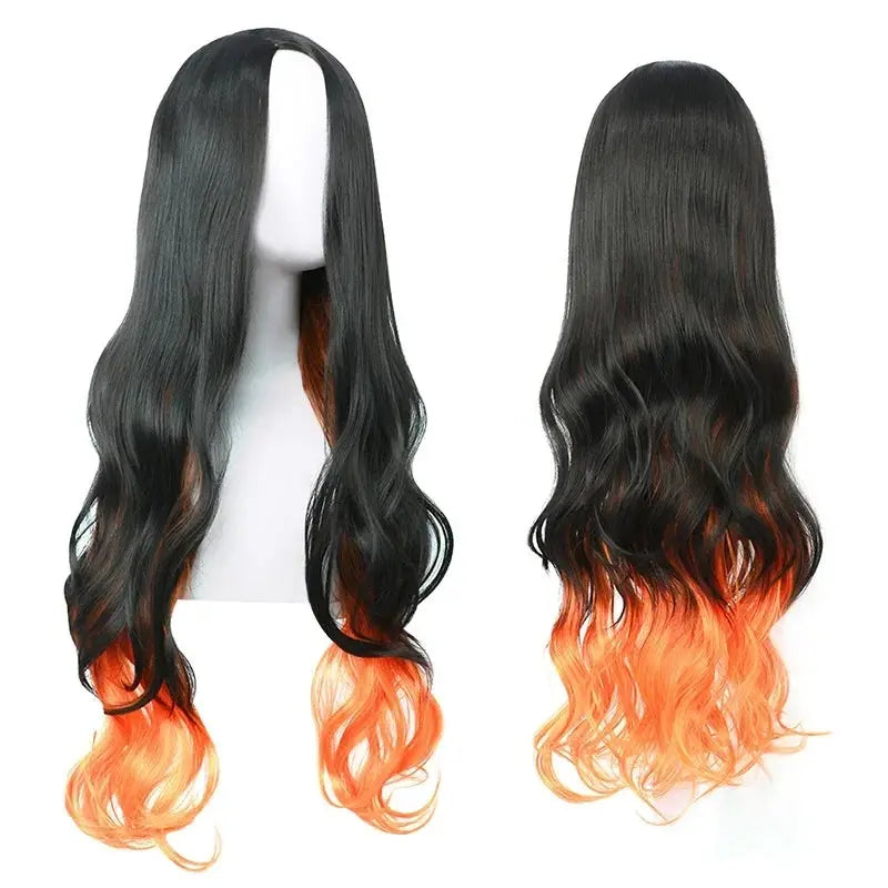 Anime Demon Slayer Kamado Nezuko Cosplay Costume Kimono Kimetsu No Yaiba Cosplay Wigs Hairs Halloween Carnival Women Outfit - Tophatter Daily Deals