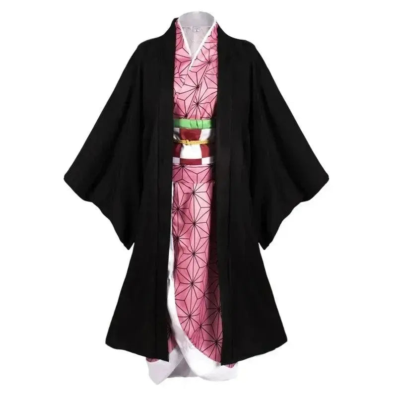 Anime Demon Slayer Kamado Nezuko Cosplay Costume Kimono Kimetsu No Yaiba Cosplay Wigs Hairs Halloween Carnival Women Outfit - Tophatter Daily Deals