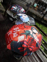 Anime Genshin Impact Umbrella Ganyu Hutao Three-folding UV Blocking Mobile Parasol Genshin Impact waterproof Rain Umbrella Gear - Tophatter Daily Deals
