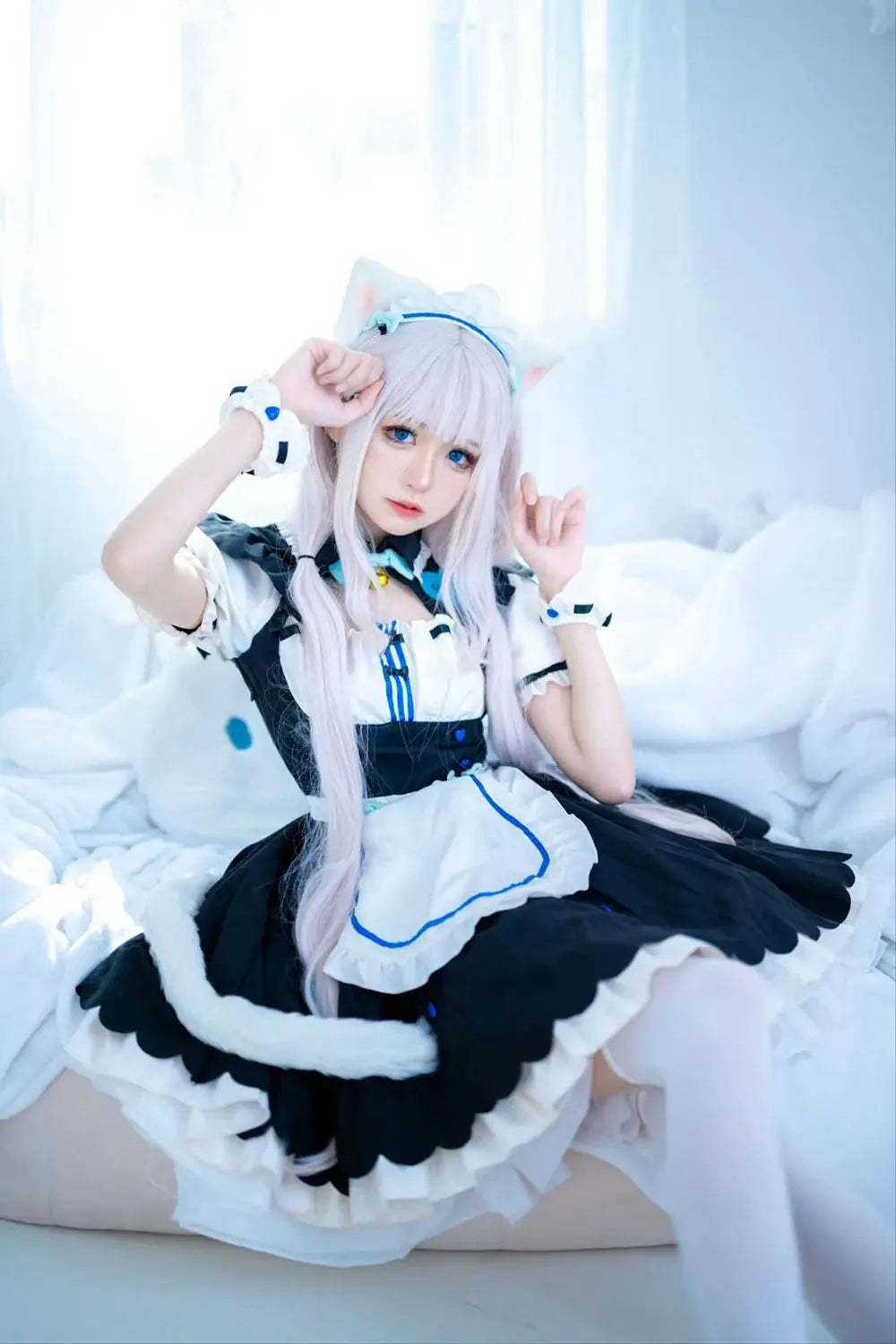 Anime NEKOPARA Chocolate Vanilla Cosplay Costume Cute Cat Neko Lolita Maid Dress Wig Outfits Girl Women Halloween Carnival Skirt - Tophatter Daily Deals