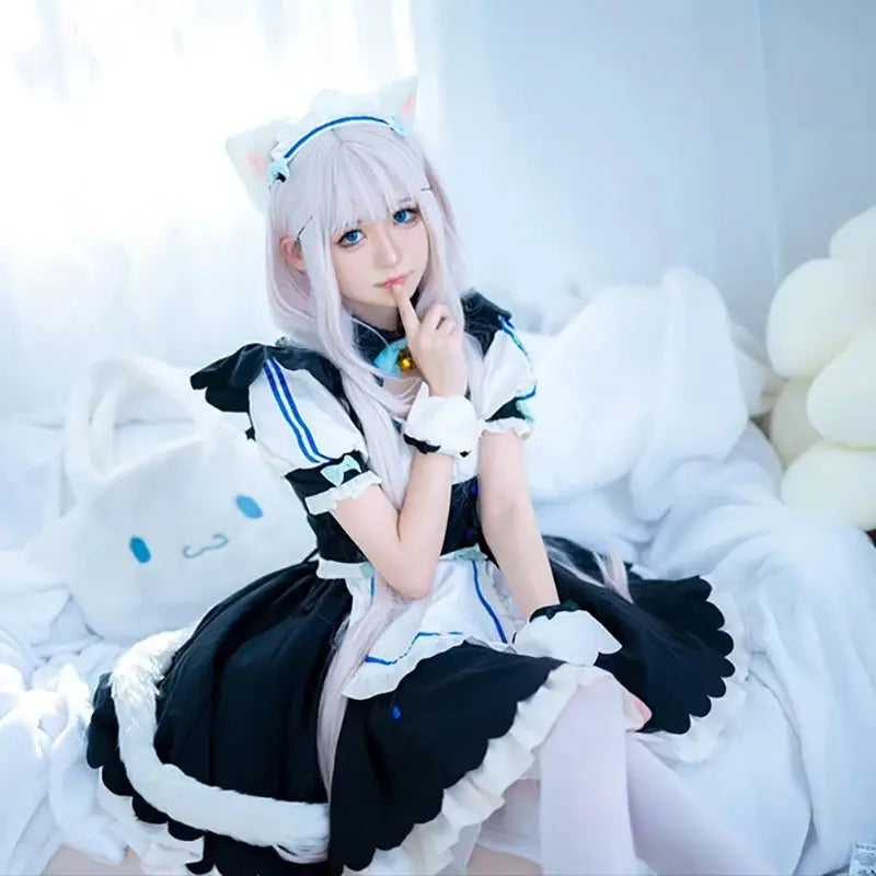 Anime NEKOPARA Chocolate Vanilla Cosplay Costume Cute Cat Neko Lolita Maid Dress Wig Outfits Girl Women Halloween Carnival Skirt - Tophatter Daily Deals