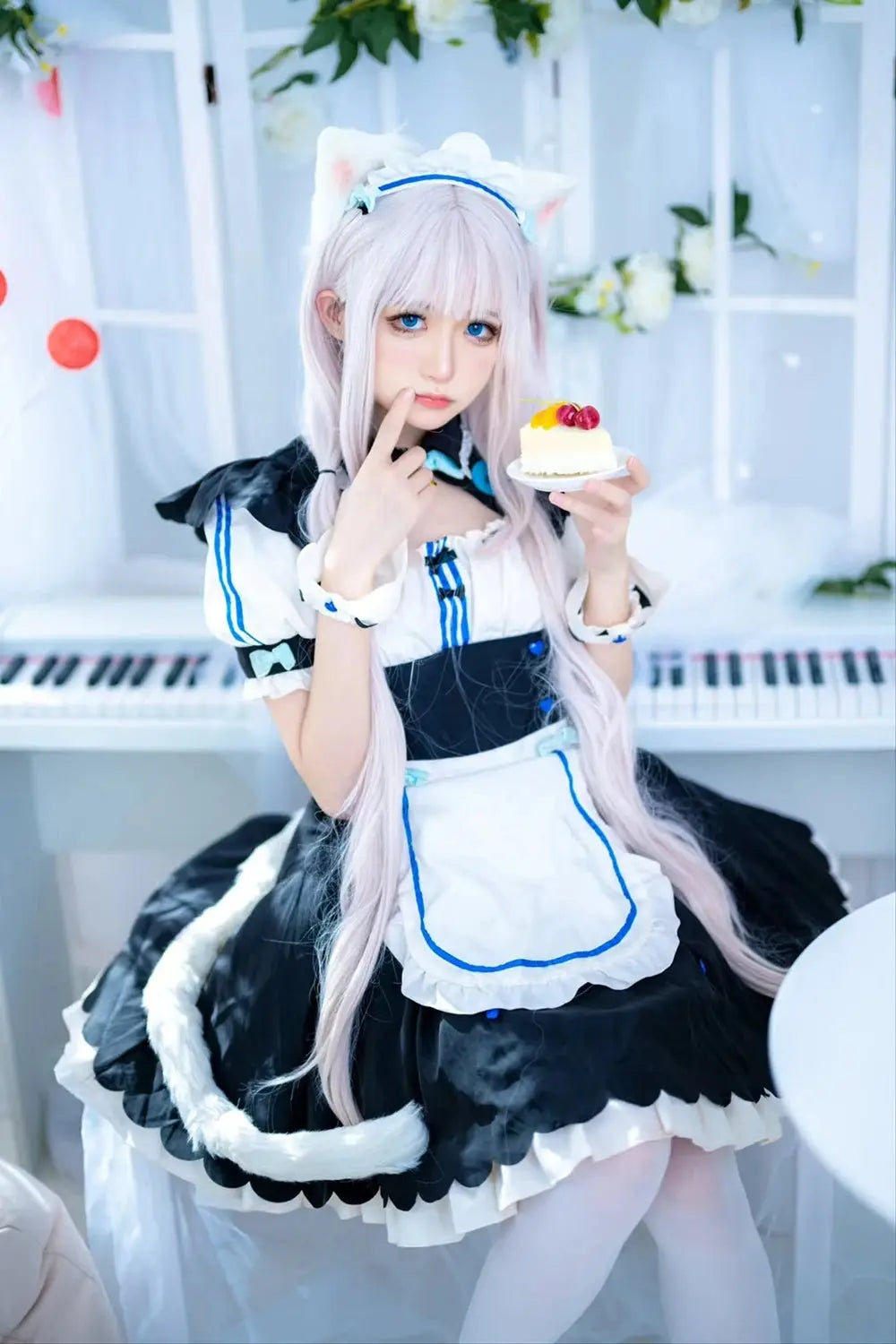 Anime NEKOPARA Chocolate Vanilla Cosplay Costume Cute Cat Neko Lolita Maid Dress Wig Outfits Girl Women Halloween Carnival Skirt - Tophatter Daily Deals