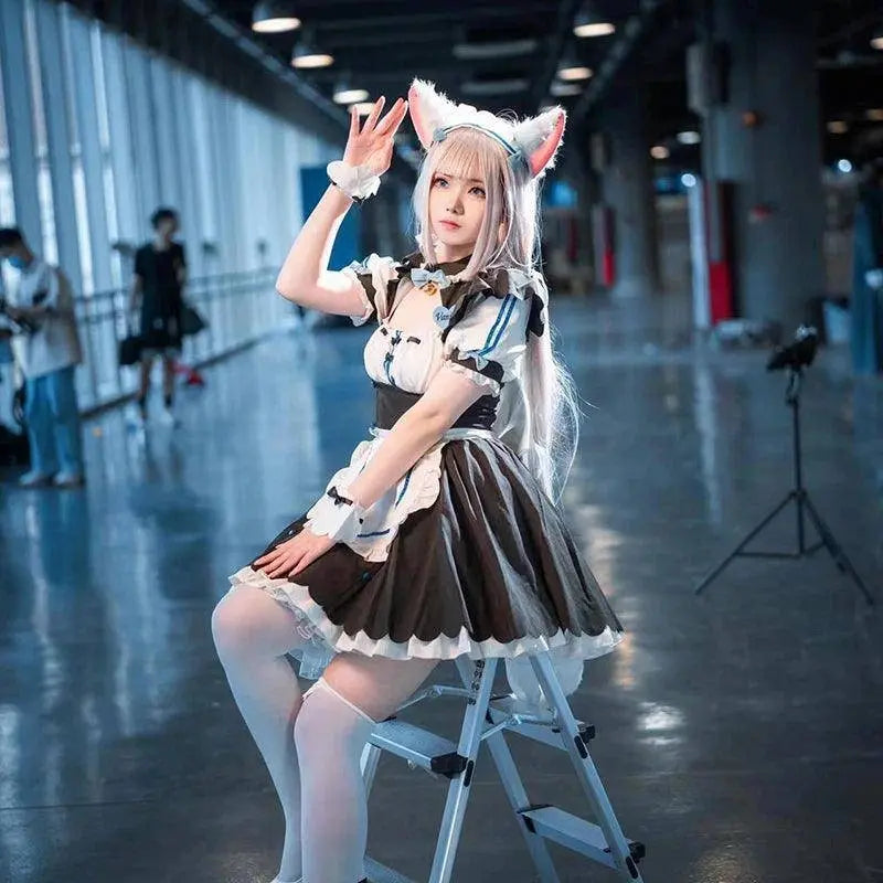Anime NEKOPARA Chocolate Vanilla Cosplay Costume Cute Cat Neko Lolita Maid Dress Wig Outfits Girl Women Halloween Carnival Skirt - Tophatter Daily Deals