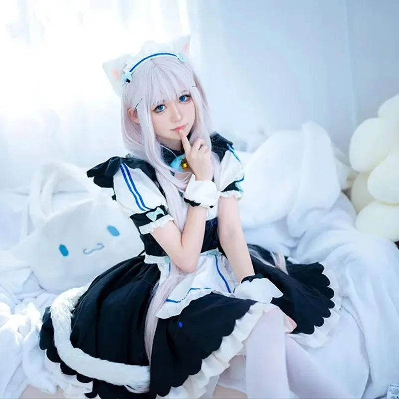 Anime NEKOPARA Chocolate Vanilla Cosplay Costume Cute Cat Neko Lolita Maid Dress Wig Outfits Girl Women Halloween Carnival Skirt - Tophatter Daily Deals