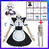Anime NEKOPARA Chocolate Vanilla Cosplay Costume Cute Cat Neko Lolita Maid Dress Wig Outfits Girl Women Halloween Carnival Skirt custume wig2 Lolita maid - Tophatter Daily Deals