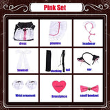 Anime NEKOPARA Chocolate Vanilla Cosplay Costume Cute Cat Neko Lolita Maid Dress Wig Outfits Girl Women Halloween Carnival Skirt - Tophatter Daily Deals