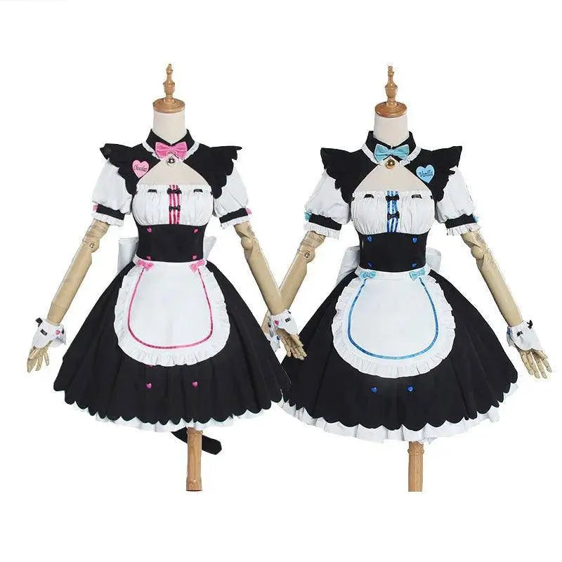Anime NEKOPARA Chocolate Vanilla Cosplay Costume Cute Cat Neko Lolita Maid Dress Wig Outfits Girl Women Halloween Carnival Skirt - Tophatter Daily Deals