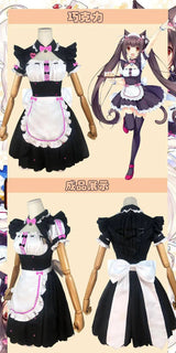 Anime NEKOPARA Chocolate Vanilla Cosplay Costume Cute Cat Neko Lolita Maid Dress Wig Outfits Girl Women Halloween Carnival Skirt - Tophatter Daily Deals