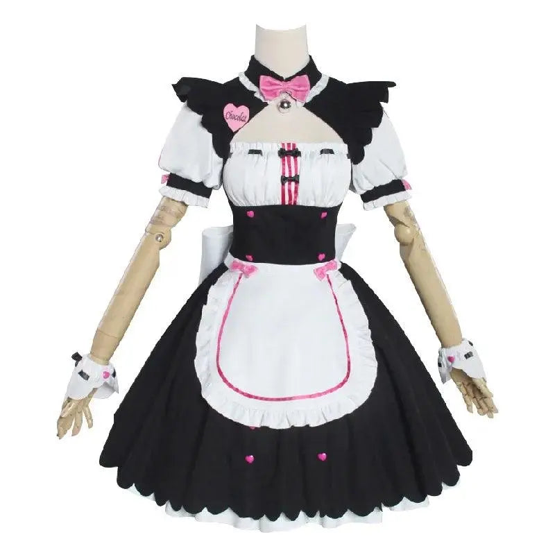 Anime NEKOPARA Chocolate Vanilla Cosplay Costume Cute Cat Neko Lolita Maid Dress Wig Outfits Girl Women Halloween Carnival Skirt - Tophatter Daily Deals