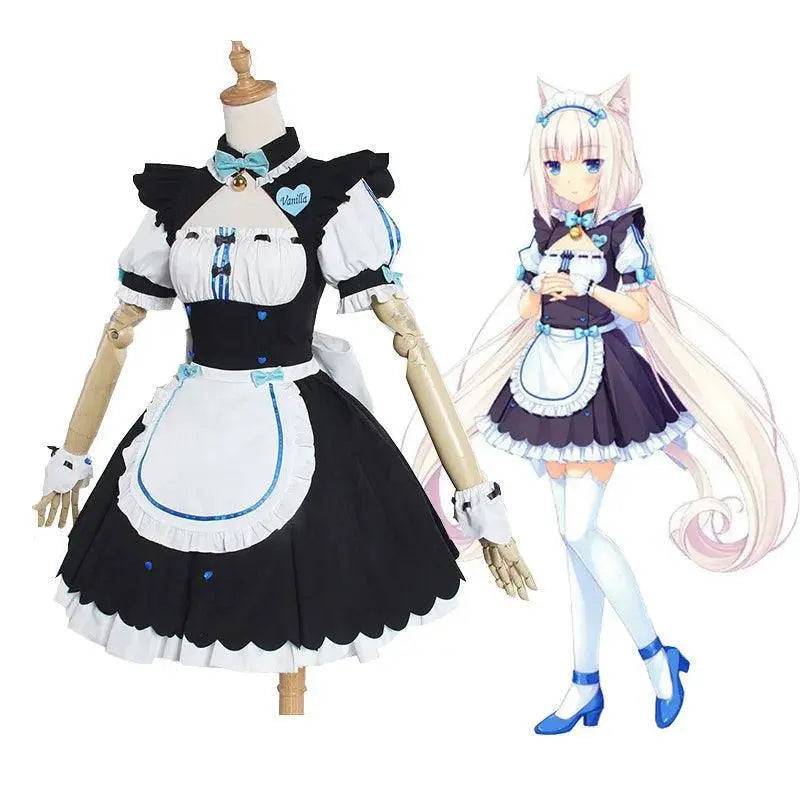 Anime NEKOPARA Chocolate Vanilla Cosplay Costume Cute Cat Neko Lolita Maid Dress Wig Outfits Girl Women Halloween Carnival Skirt - Tophatter Daily Deals