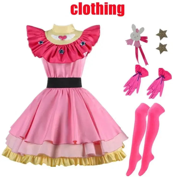 Anime OSHI NO KO Ai Hoshino Cosplay Costume Dress Lolita Skirt Pink Uniform Bunny Hairpin Halloween Carnival Party Clothes - Tophatter Daily Deals