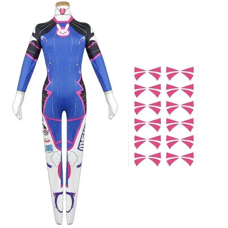 Anime Woman Jumpsuit Tights Dva Cosplay Costume Game Zentai Wig Cosplay Props Headphone Suit D.Va Cos Party Halloween Costumes D.va clothes - Tophatter Daily Deals
