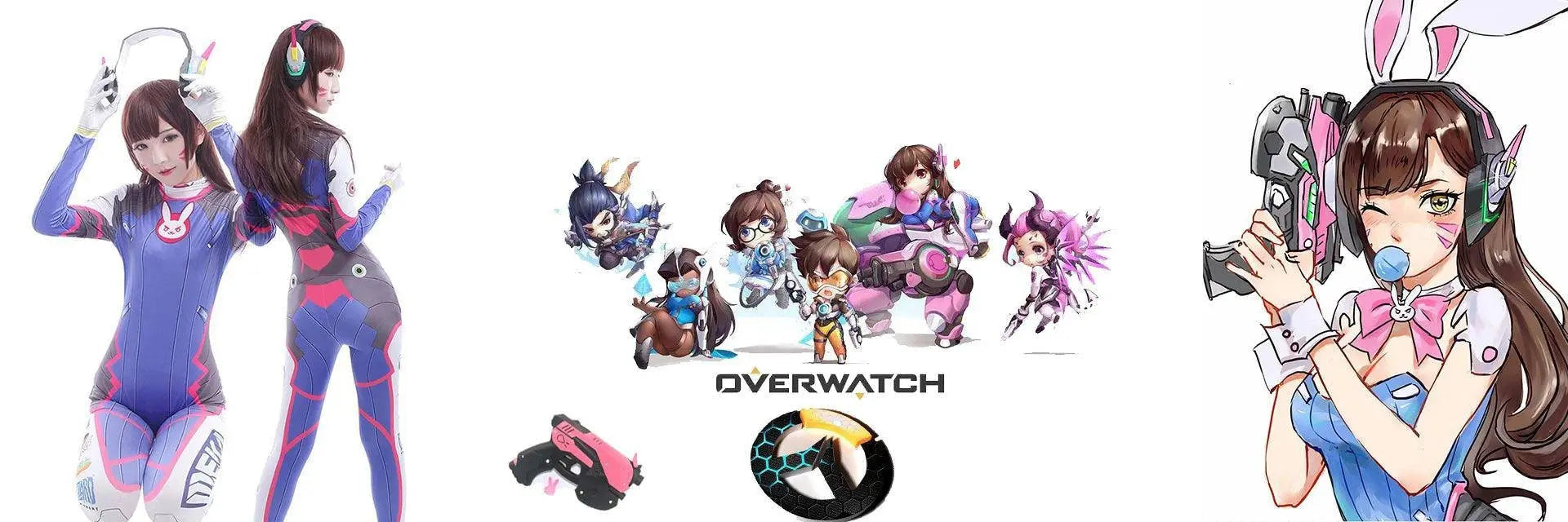 Anime Woman Jumpsuit Tights Dva Cosplay Costume Game Zentai Wig Cosplay Props Headphone Suit D.Va Cos Party Halloween Costumes - Tophatter Daily Deals