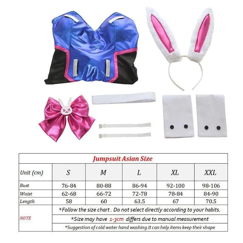 Anime Woman Jumpsuit Tights Dva Cosplay Costume Game Zentai Wig Cosplay Props Headphone Suit D.Va Cos Party Halloween Costumes - Tophatter Daily Deals