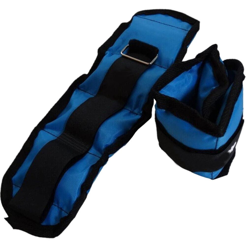 Weighted Ankle Straps - Adjustable Ankle Weights Set - Wrist Weight Bands Bracelet Weights Blue Exercise & Fitness - Tophatter Daily Deals