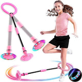 Ankle Ball Toy - Foldable Flash Wheel Skip Ball Fun | Foot Hula Hoop Skipping Rope Outdoor Game Pink Sports & Outdoor - Tophatter Daily Deals