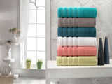 Antalya Turkish Cotton Luxury Bath Towels Set - 4 Pieces Bath Towel - Tophatter Daily Deals
