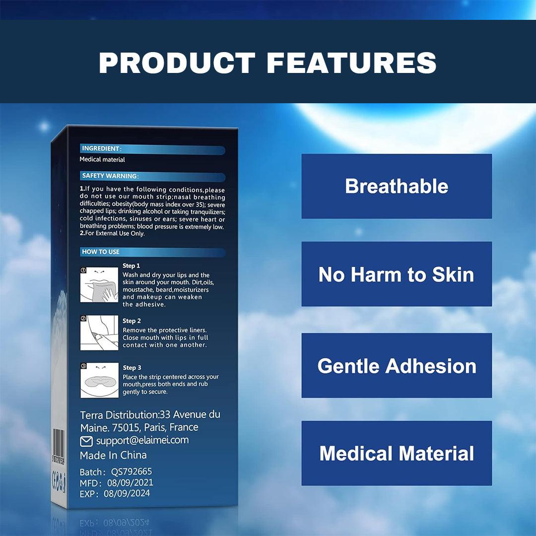 Mouth Taping for Sleep - Better Nose Breathing Instant Snoring Relief Strips Gentle Mouth Tape Personal Care - Tophatter Daily Deals