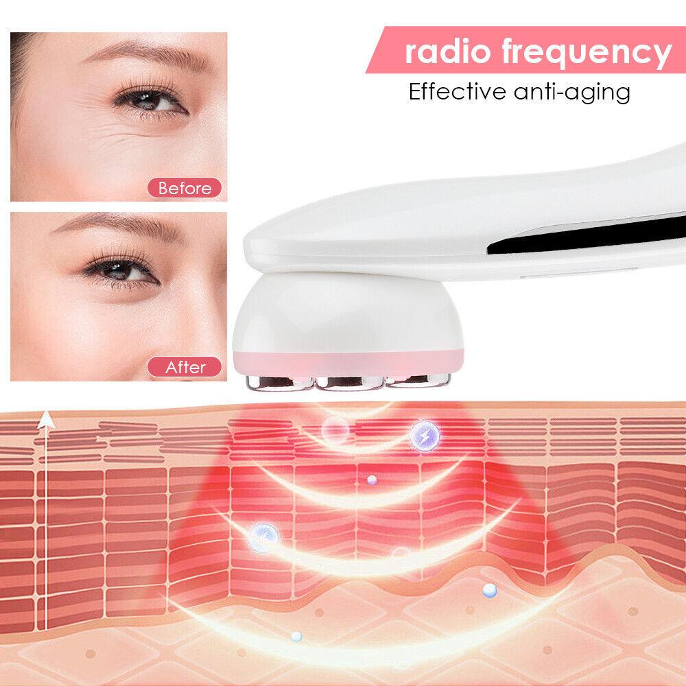 Face Tightener Machine - 5 in1 LED RF Skin Beauty Instrument Ultrasonic Face Massager Anti-aging Device Health & Beauty - Tophatter Daily Deals