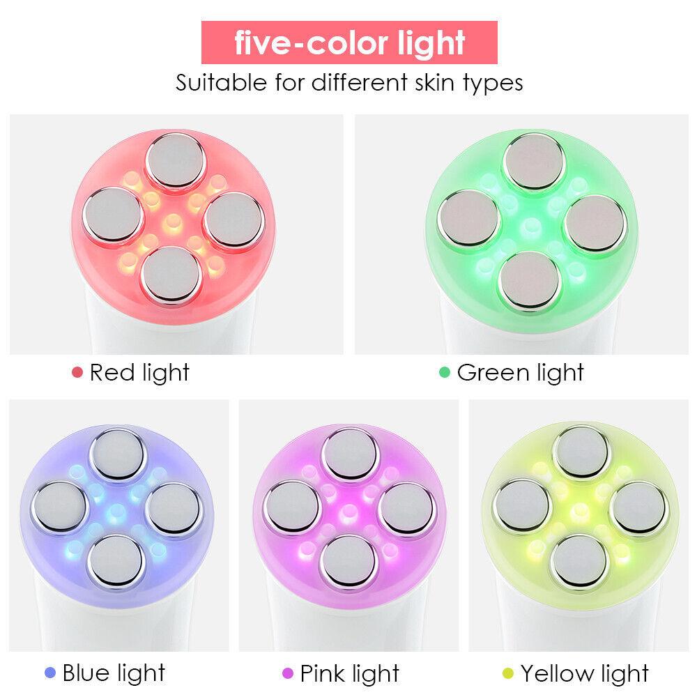 Face Tightener Machine - 5 in1 LED RF Skin Beauty Instrument Ultrasonic Face Massager Anti-aging Device Health & Beauty - Tophatter Daily Deals