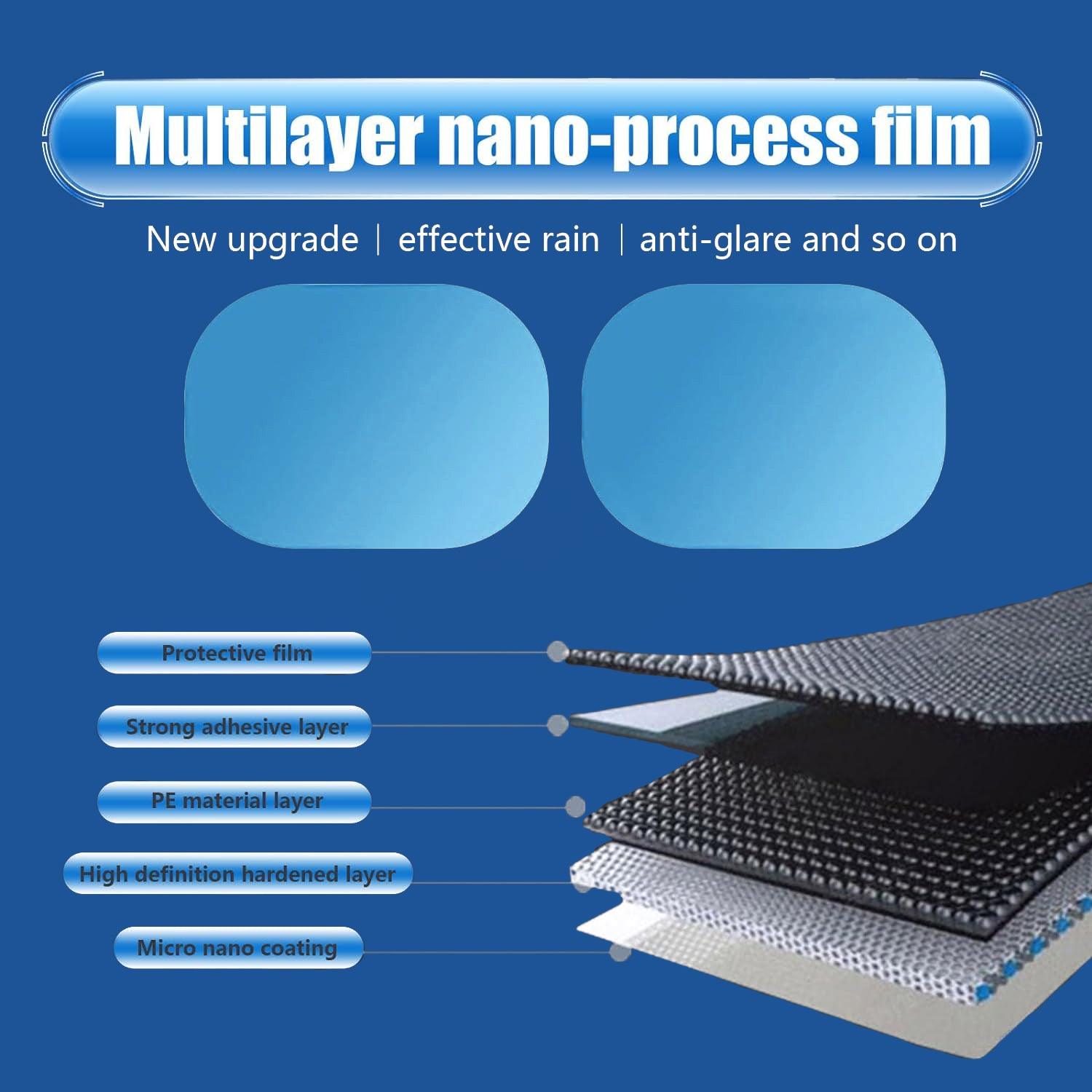 Anti Fog Film - 2x Car Anti-fog Rainproof Sticker Side Mirror Window Protective Film Rain Shield Car Accessories - Tophatter Daily Deals