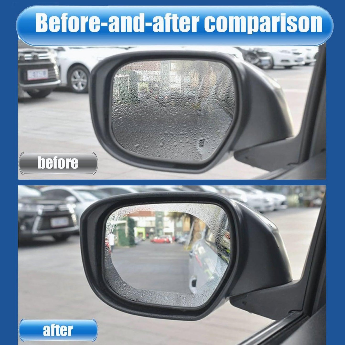 Anti Fog Film - 2x Car Anti-fog Rainproof Sticker Side Mirror Window Protective Film Rain Shield Car Accessories - Tophatter Daily Deals
