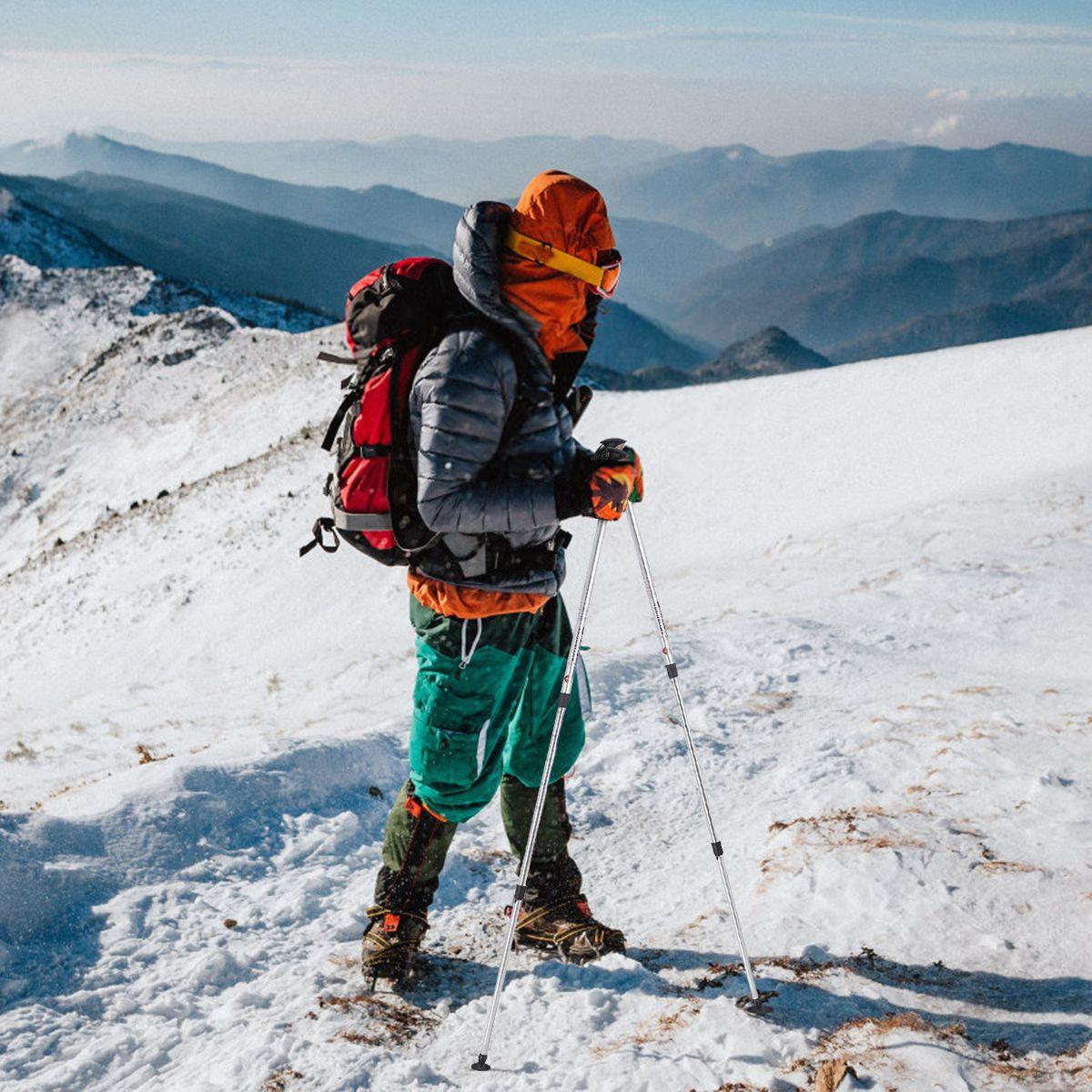 Adjustable Hiking Pole - Telescopic Walking Poles Set 3-Section Anti Shock Trekking Stick trekking - Tophatter Daily Deals