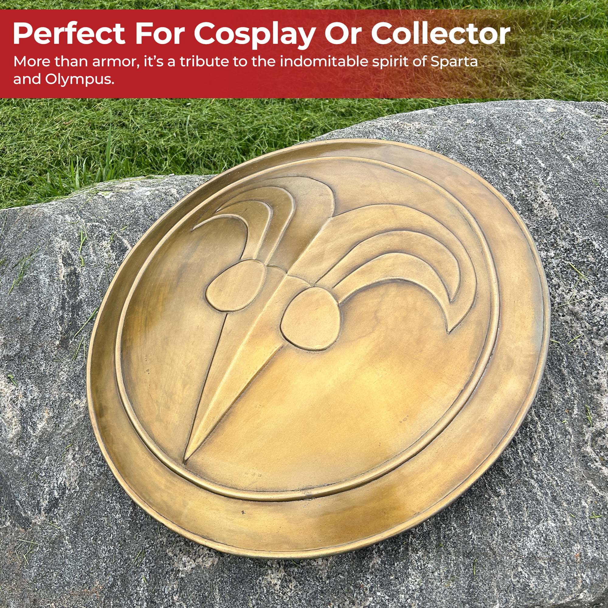 Antiqued Greek Cimmerian Barbarian Ram's Head Battle Shield Shield - Tophatter Daily Deals