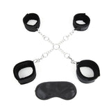 Lux Fetish Deluxe Chain Hogtie With Adjustable Soft Black Restraint Cuffs and Blindfold > Bondage Gear > Restraints - Tophatter Daily Deals
