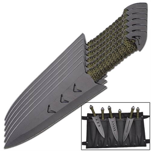 Apache Warrior Arrowhead Throwers Six Pcs Throwing Knives Set Collectible Weapons - Tophatter Daily Deals