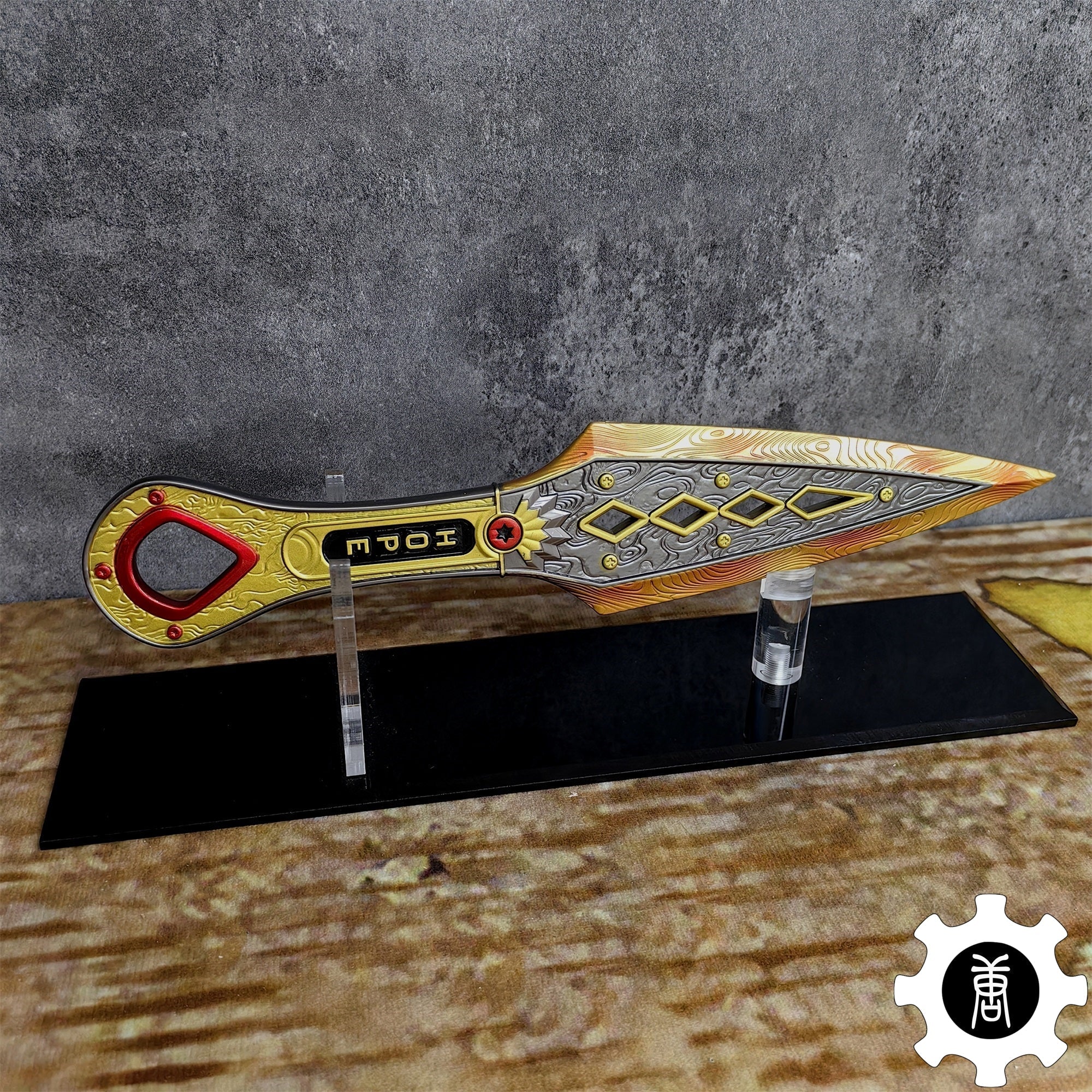 Wraith Heirloom Recolor Hope's Dawn Wraith Kunai Top Rank Metal Replica Kunai & Acrylic Stand - Tophatter Daily Deals