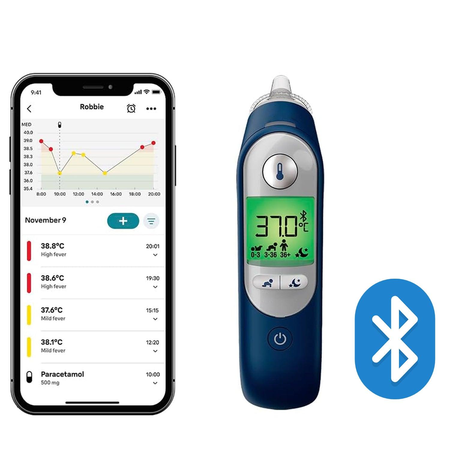 Digital Ear Thermometer - 7+ connect Ear thermometer | App Compatible Technology | Colour-coded Digital Display | Baby And Infant Friendly ThermoScan 7+ Connect Health Care - Tophatter Daily Deals