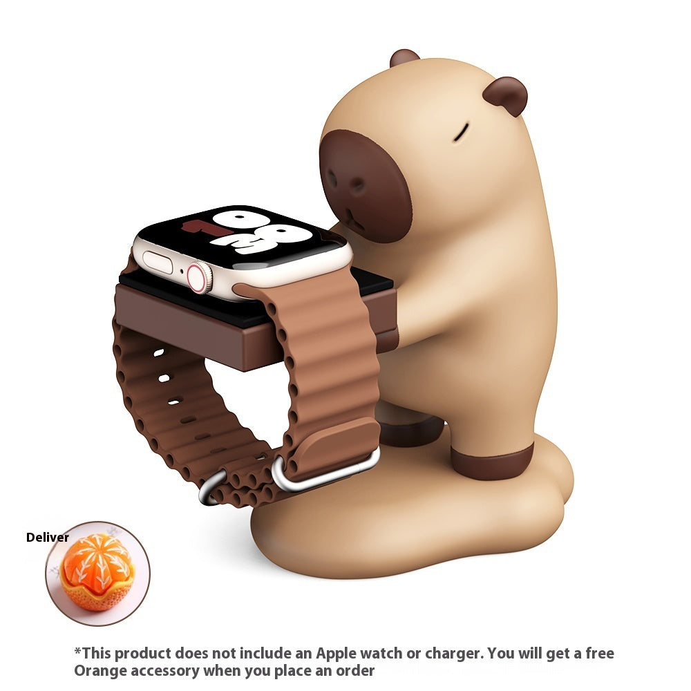 Apple Watch Capybara Charger Holder Classic Decor - Tophatter Daily Deals