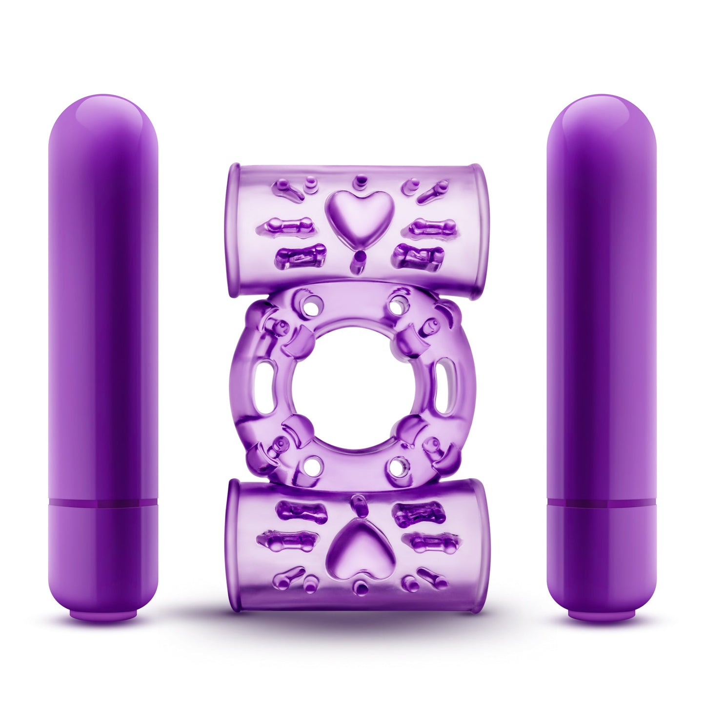 Play With Me Double Play – Dual Vibrating Cock Ring > Cock Ring > Vibrating - Tophatter Daily Deals